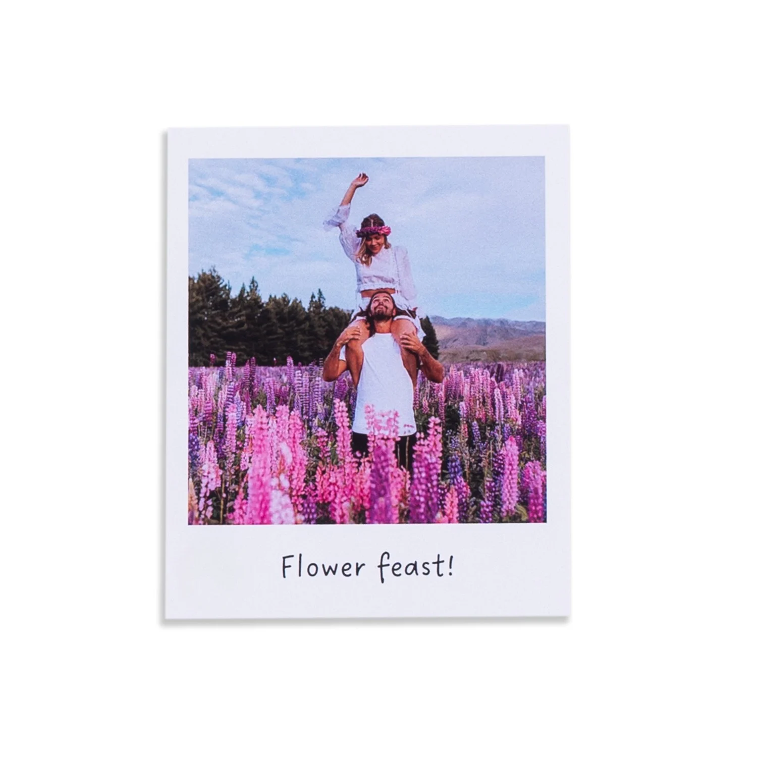 Foto revelada estilo polaroid retro con pie de foto personalizado – impresión de alta calidad Emotiments